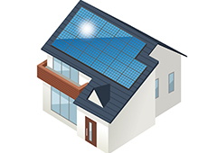 太陽光発電を行う家